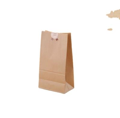 China Recycled Materials Wholesale Custom Food Grade Kraft Paper Bag Recycled Brown Take Out Bags For Restaurant for sale