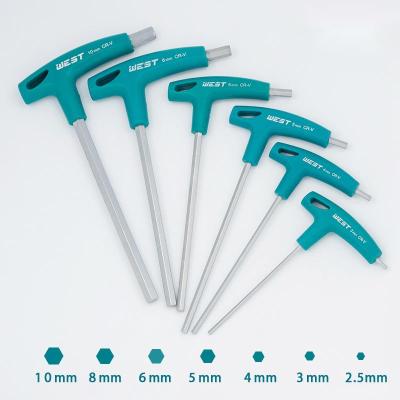 China T-Handle 2.5mm -10mm Durable Dual Head Allen Wrench Handle 7 Extended L Shaped Crutches for sale