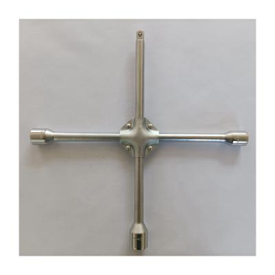 China 40crv Durable Steel Cross Rim Satin Finished Multifunctional Double Head Wrenc for sale