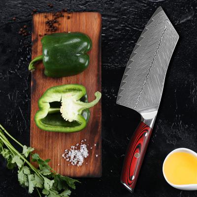 China Sustainable Carbon Steel Cleaver Cutting Professional Steel Cutting Knife Damascus Kitchen Use for sale