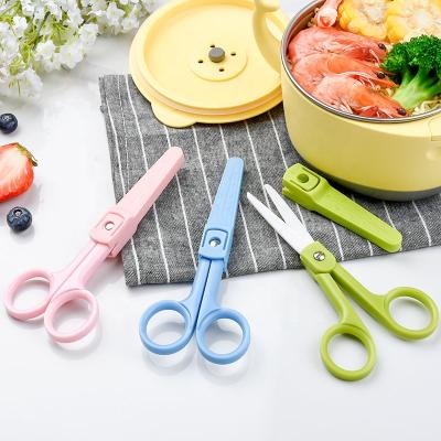 China Universal Fruit Vegetable Meat Cutting Cutting Kitchen Shears Safe and Healthy Baby Food Zirconia Ceramic Scissors for Kids for sale