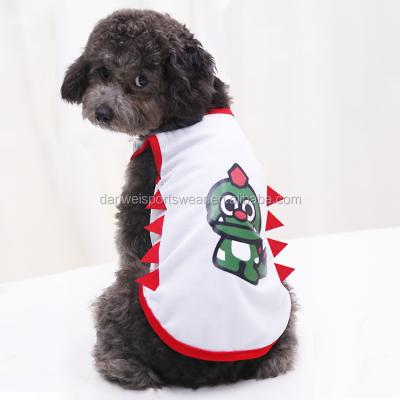 China Custom Made 100% Polyester Sublimation Design Print Dog Apparel Vest Shirts Viable Dress for sale