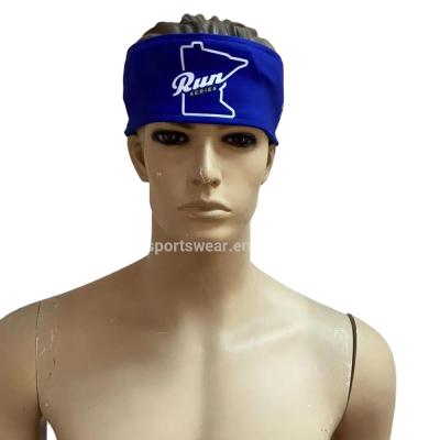 China Custom polyester spandex fabric sublimation fabric stretch warm headband for sports for sale