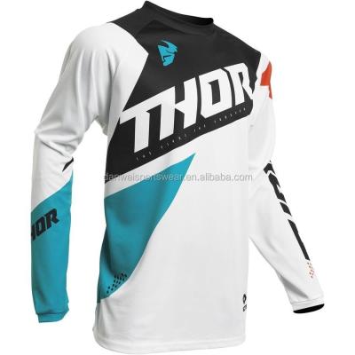 China Breathable Single Color Mens Wear Motocross Jersey Racing Custom Sportswear for sale