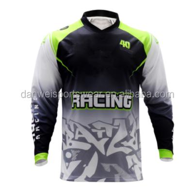 China 2021 Inclined Fit Logo Printing Jersey Breathable Custom Motorcycle Motocross for sale