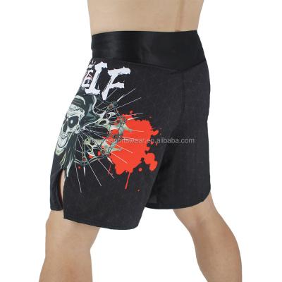 China 100% Polyester Boxing Muttahida Majlis-e-Amal Thai Fight Shorts Customized Pattern Sublimation Shorts for sale