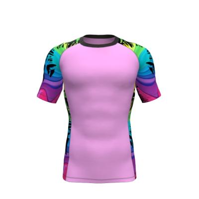 China OEM wholesale short rash bjj manufacturers polyester spandex rash sleeve guard for sale