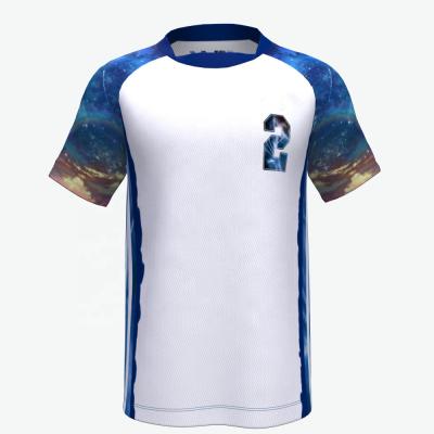 China Antibacterial White Joint Design OEM Durable Fully Sublimated Rugby Uniform Shirt for sale