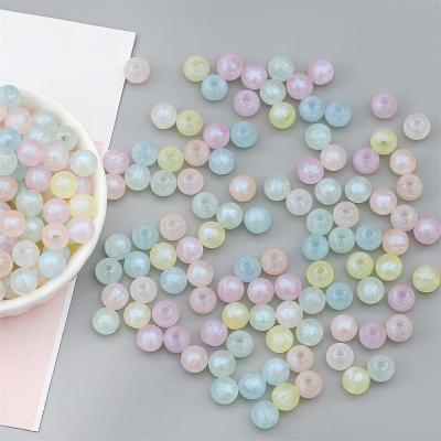 China GC220082 8mm Crystal Craft Glass Beads Round ShapeBeads Jewelry Accessories Cheap Beads Mermaid Color Macaron Style DIY Bracelets for sale