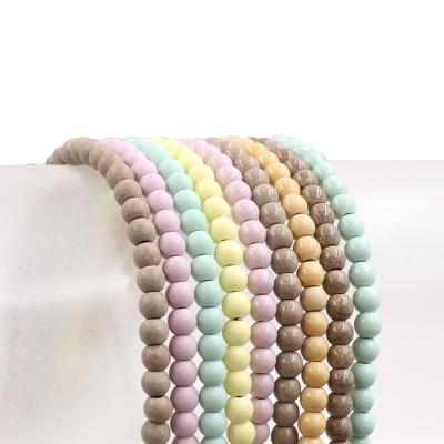 China Jewelry Making GC220409NNLYF Stock For Sale NATURAL STONE BEADS Supplier Wholesale Bulk STONE BEADS 4MM For 16INCHES Necklaces for sale