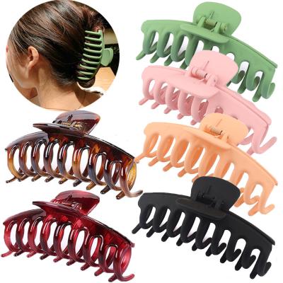 China Acrylic Matte Claw Clip GC220477 Large Jaw Hair Clip River Spring Set Machine Hair Claw Clip Shark Hair Jaw Clip Matte Plated Color for sale