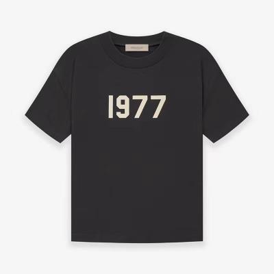 China Sporty FEAR OF GOD FOG Front Number 1977 two line short sleeve t-shirt for men loose high street fashion for sale