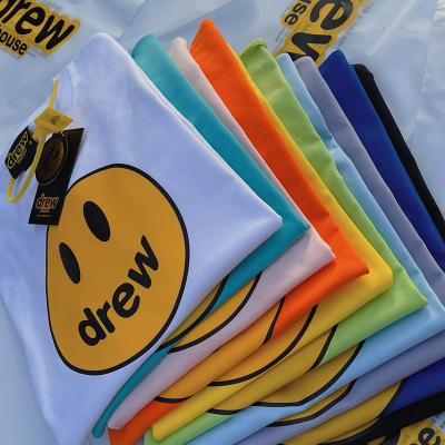 China Wholesale Smile Copy QUICK DRY Drew Tshirt Fashion Cotton T-shirt High Street Face Tshirt for sale