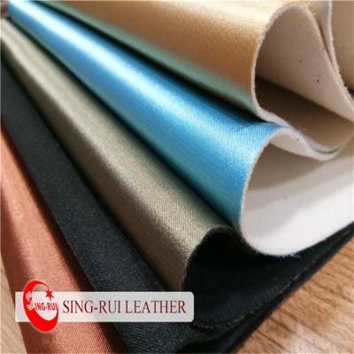 China Smooth Anti-rust Satin Fabric PU Leather For Lady Shoe Popular Products for sale