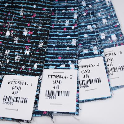 China Free samples breathable china custom printed colorful knitted tencel jacquard denim fabrics stretch fabric denim for jeans for sale