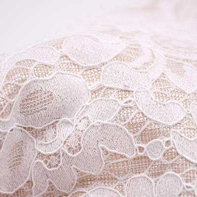 China Sustainable Beautiful Soft 3D Dress Italian Silk Tulle Lace Fabric for sale