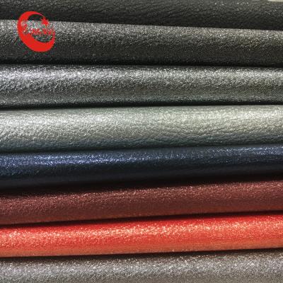 China Abrasion-Resistant Metallic Film PU Woven Supporting Leather For Shoes for sale