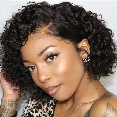 China Pixie Curls Brazilian Short Pixie Cut Curly Lace Front Wig For Women Hair Pixie Curls Closure Wig Tpart Pixie Wigs Colored Women for sale