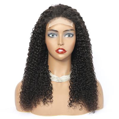 China Afro Kinky Curly Brazilian 4x4 Lace Closure Wigs 10A 12A Hairline Pre Plucked Natural Hairline With Baby Hair for sale