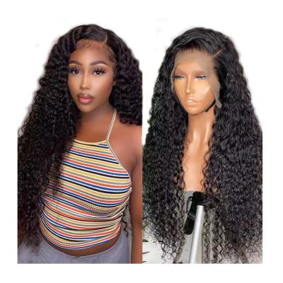 China Wholesale Cuticle Aligned Virgin Hair 13*4 Lace Front Wig Mink Brazilian Human Hair 13*4 Lace Front Wigs Water Wave for sale