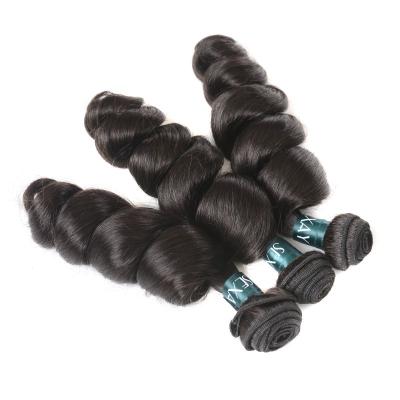 China Loose Wave Bouncy Curls Loose Wave Indian Cuticle Aligned Raw Hair Bundles, Unprocessed Indian Virgin Hair Wholesale Vendors for sale