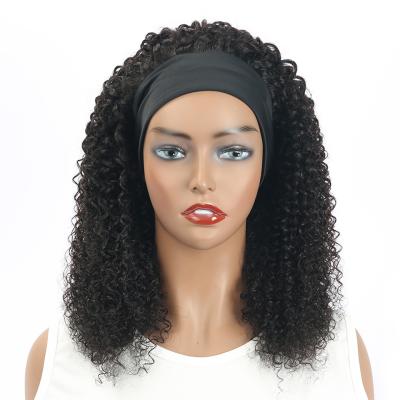 China Curly Curly Headband Hair Wigs For Black Women, Peruvian Curly Hair Headband Wig, Women Curly Ponytail Headband Wigs Hair for sale