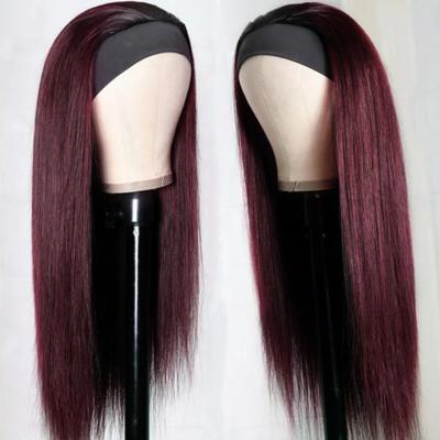 China Silky Straight Wave YouFa Hair Band Straight Wigs For 1b/99J Color Women Straight Wig With Wholesale Price Headband Wig Hair for sale