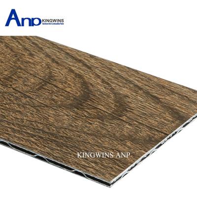 China Artistic Ceilings Indoor Wood Cladding Interior Wall Panels Lightweight Easy Install Sandwich Panel Facade Wall Ceiling Material Aluminum Panel for sale