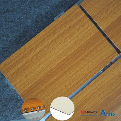 China Modern Composite Non Combustible Aluminum Exterior Wooden Case A2 1220*2440 Mm Kingwins Fireproof OEM ISO9001 Panel PE PVDF for sale