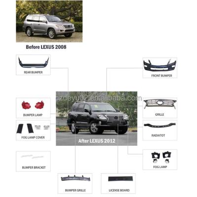 China Car upgrade accessories body kit for Lexus570 2008 the upgrade lx570 2012 high quality for Lexus570 2008 the upgrade lx570 2012 for sale