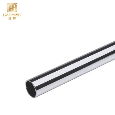 China HY-1001 Modern High Quality Round Tube Stainless Steel Pipes Chrome Wardrobe Tube For Furniture Accessories for sale