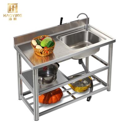 China With Faucet 120*50*80cm Hot Sale 3 Compartment Stainless Steel Handmade Sink for sale