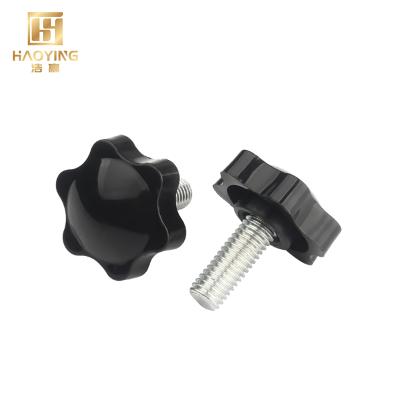 China Hot Sales Modern Plum Blossom Shape Knob Screw Hand Twist Screw Lobe Lobe Knobs With Insert Nut Or Bolt for sale