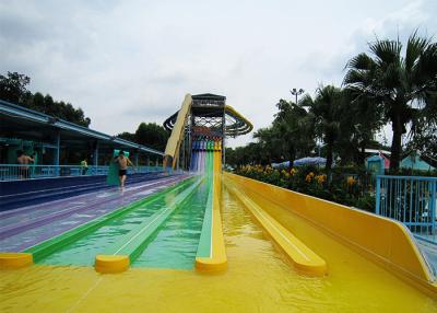 China Multi Lane Racing Rainbow Water Slide Fiberglass Outdoor Spray Park Games Equipment for sale