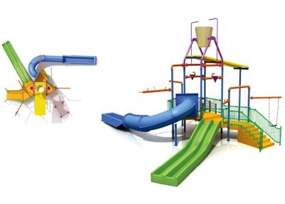 China Kids Water Park Construction Water House Structures With Climb Net / Spray for sale