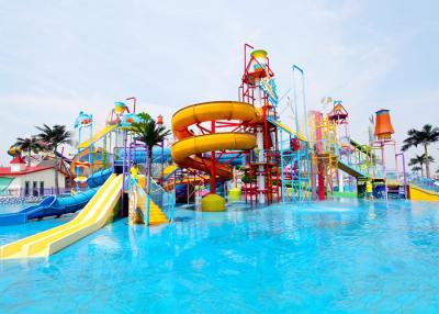 China Customized Huge Water Play Equipment Multi Color And Shape Water Slide for sale