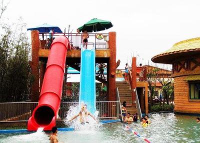 China Adults Tube Water Slide , Outdoor Barreled Sled Inground Pool Slide for sale