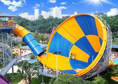 China Fun Adult Giant Tornado Water Slide , Outdoor Spiral Amusement Park Water Slide for sale