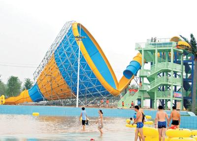 China 14.2m Height Tornado Water Slide , Fiberglass Huge Water Slide 160 Ft Tunnel for sale