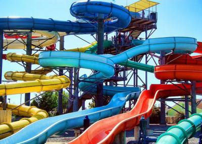 China Holiday Resort Water Slide Amusement Park Fiberglass Swimming Pool Classic Slide for sale