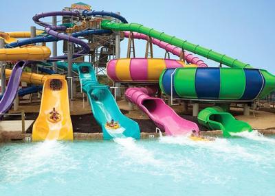 China Theme Park Family Water Slide , Fiberglass Swimming Pools Water Slides For All Ages for sale