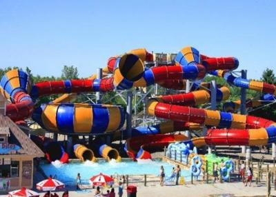 China Outdoor Giant Water Slide Tantrum Valley Space Bowl Colorful FRP Slide for sale