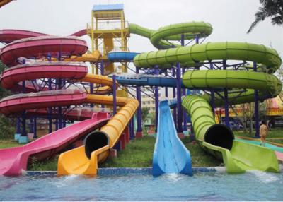 China Customized Body Water Slide Bright Color FRP Large Aqua Park Equipment for sale