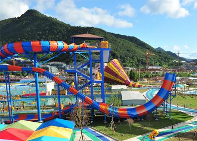 China Super Boomerang Water Slide Fiberglass Commercial Water Slide Theme Water Park for sale