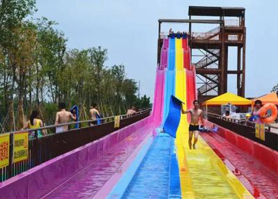 China Excited Large Outdoor Rainbow Water Slide Weather Resistance for sale