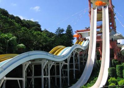 China Hotel And Resort Fiberglass High Speed Water Slide for sale