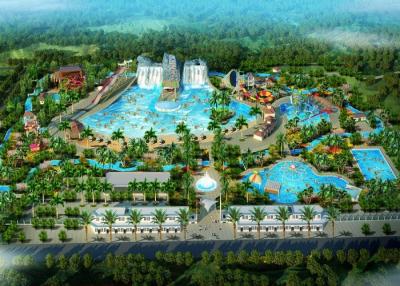 China Kundengebundene Unterhaltungs-Wasser-Park-Fiberglas-Wasserrutsche Aqua Park Design zu verkaufen