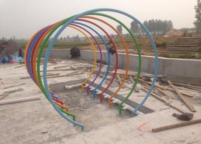 China Water Spray Park Rainbow Circle Children Water Playground Colorful water splash park for sale