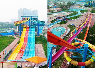 China Side - By - Side Speed Anti - Fade Adult Water Slide for sale