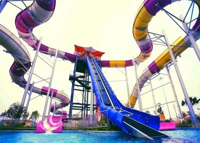 China Mix Color Custom Fiberglass Water Slides For Adults for sale